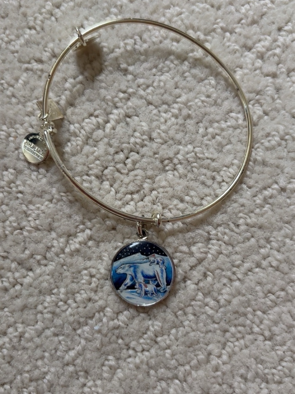 Alex & Ani Silver Polar Bear Bracelet